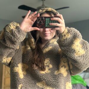 aelfric eden teddy bear 1/4 zip sherpa